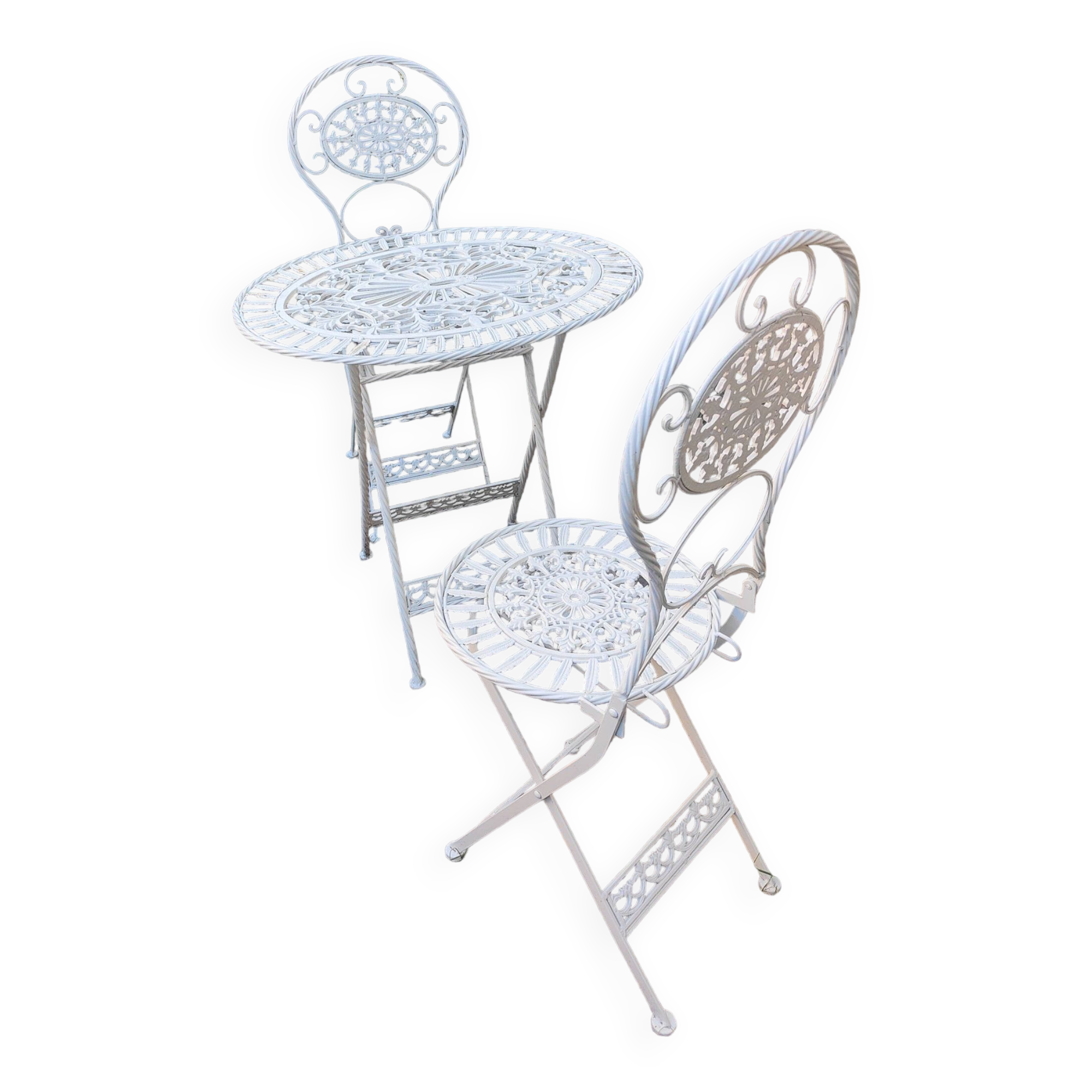 Wrought iron garden furniture