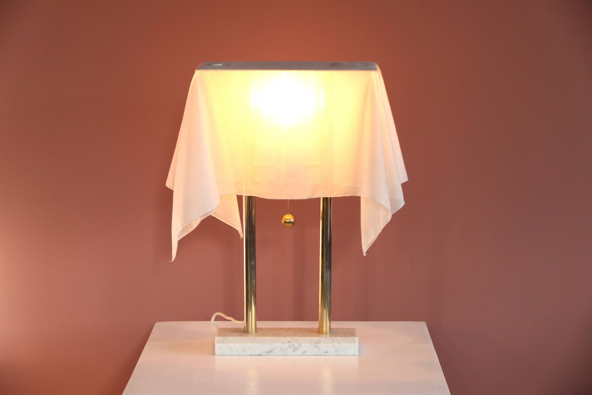 Nefer 2 Table Lamp by Kazuhide Takahama for Sirrah in Golden Metal