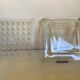 Vase pique fleurs lucite et verre switzerland