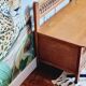 Bench chest veneer oak and rattan