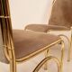 Chaises en daim et laiton 1970 Manufacture italienne