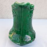 Green ceramic pitcher