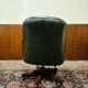 Chaise de directeur anglaise classique, chaise de bureau verte