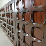 Graphical brutalist credenza, 1970s