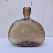Bouteille en verre bullé, verrerie de Bendor.