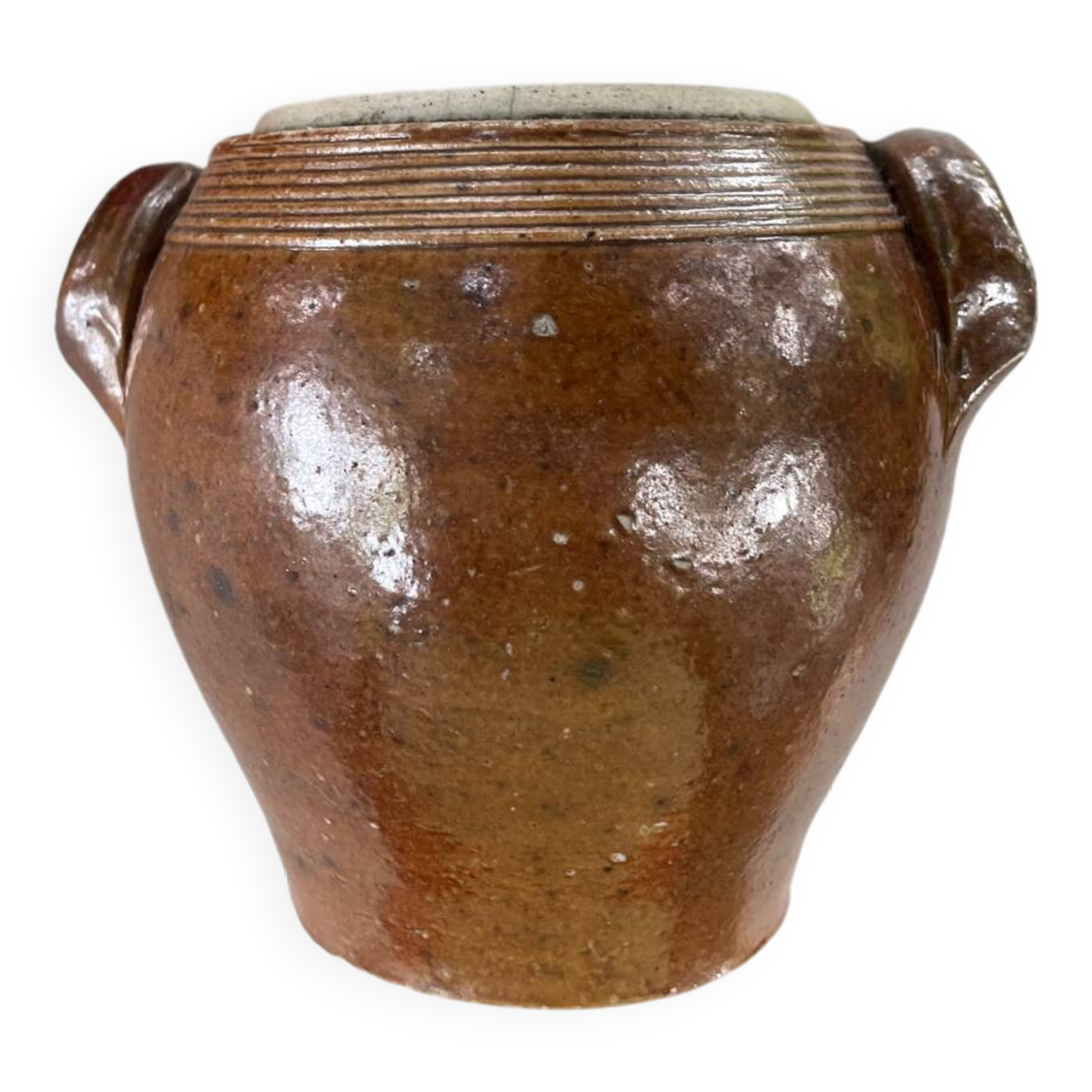 Antique stoneware pot