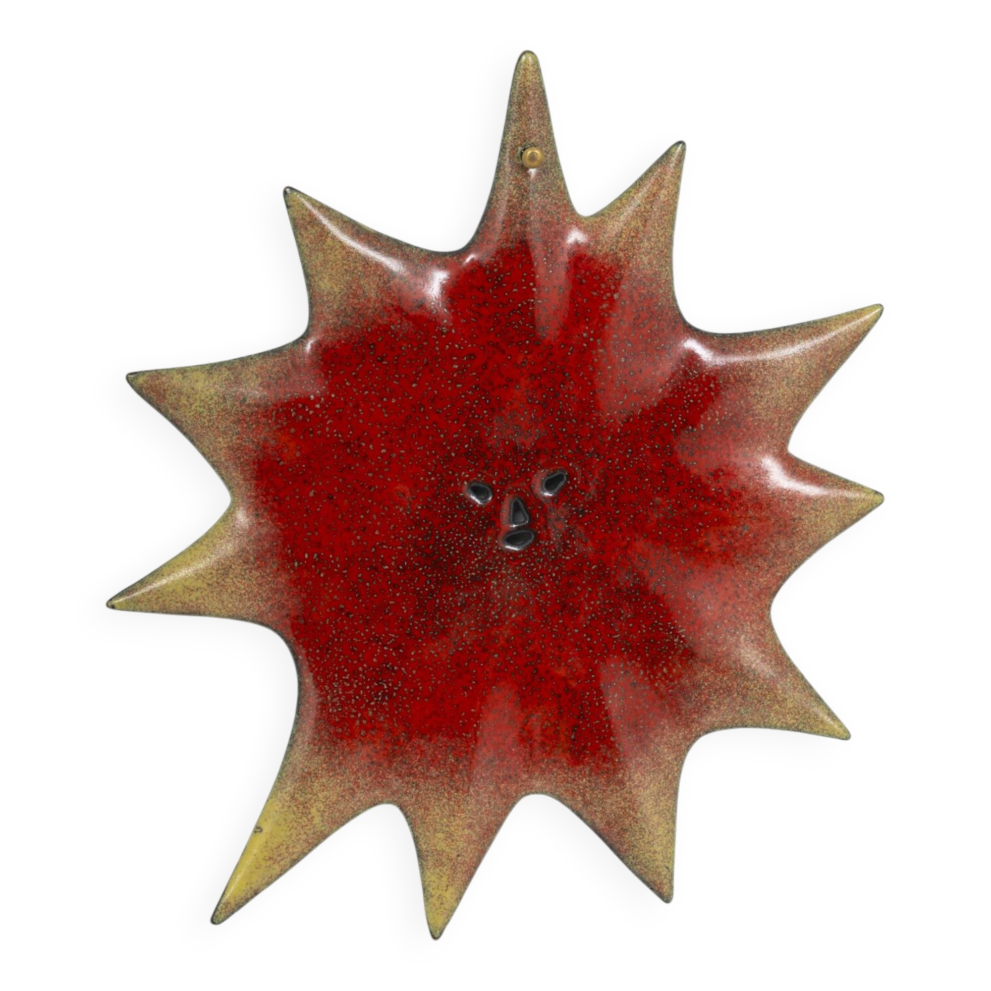 Gio Ponti "Il Sole" enamel on copper, Paolo De Poli, 1956