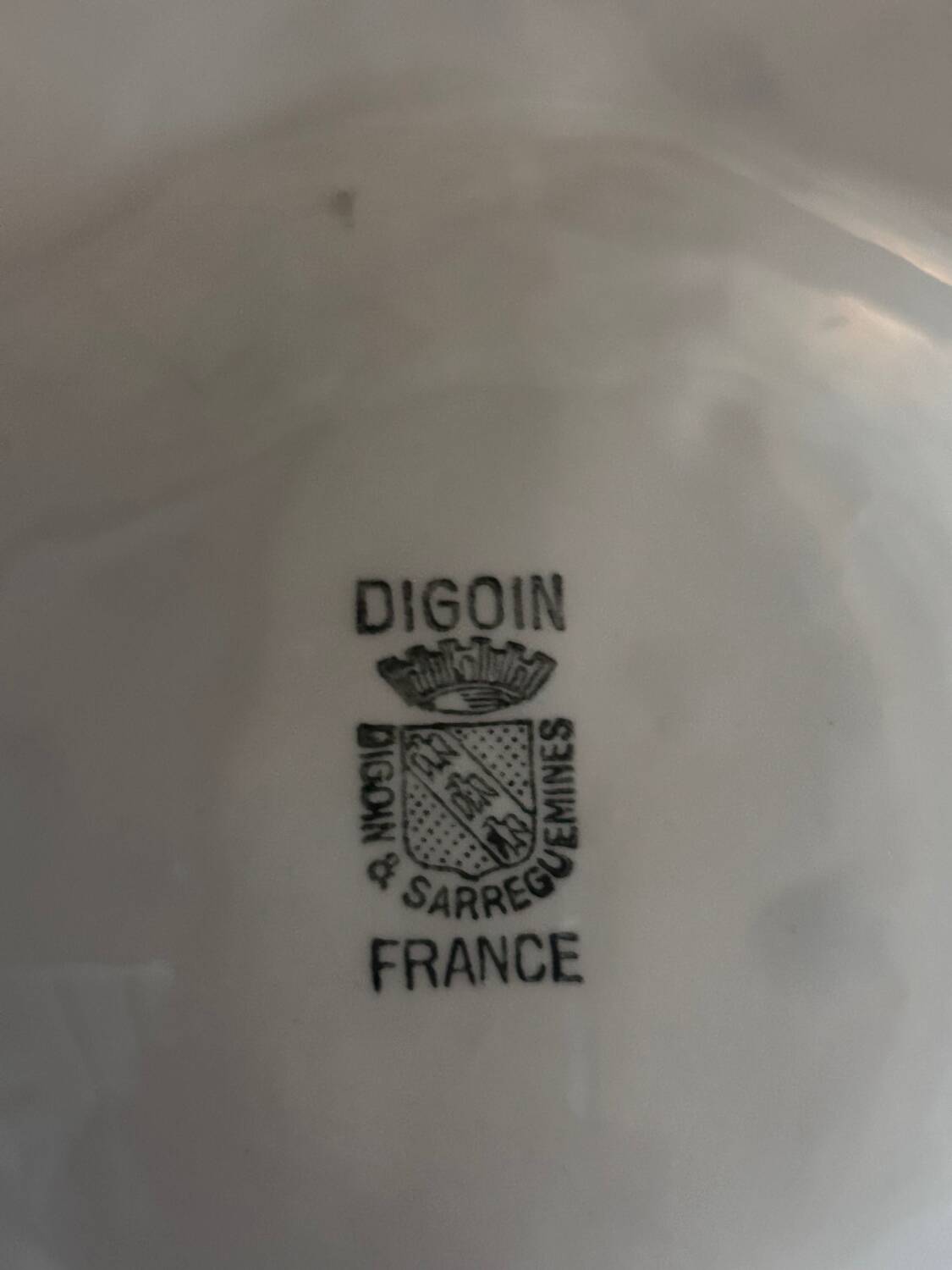 Complete oyster service in barbotine - Digoin & Sarreguemines - 13 pieces