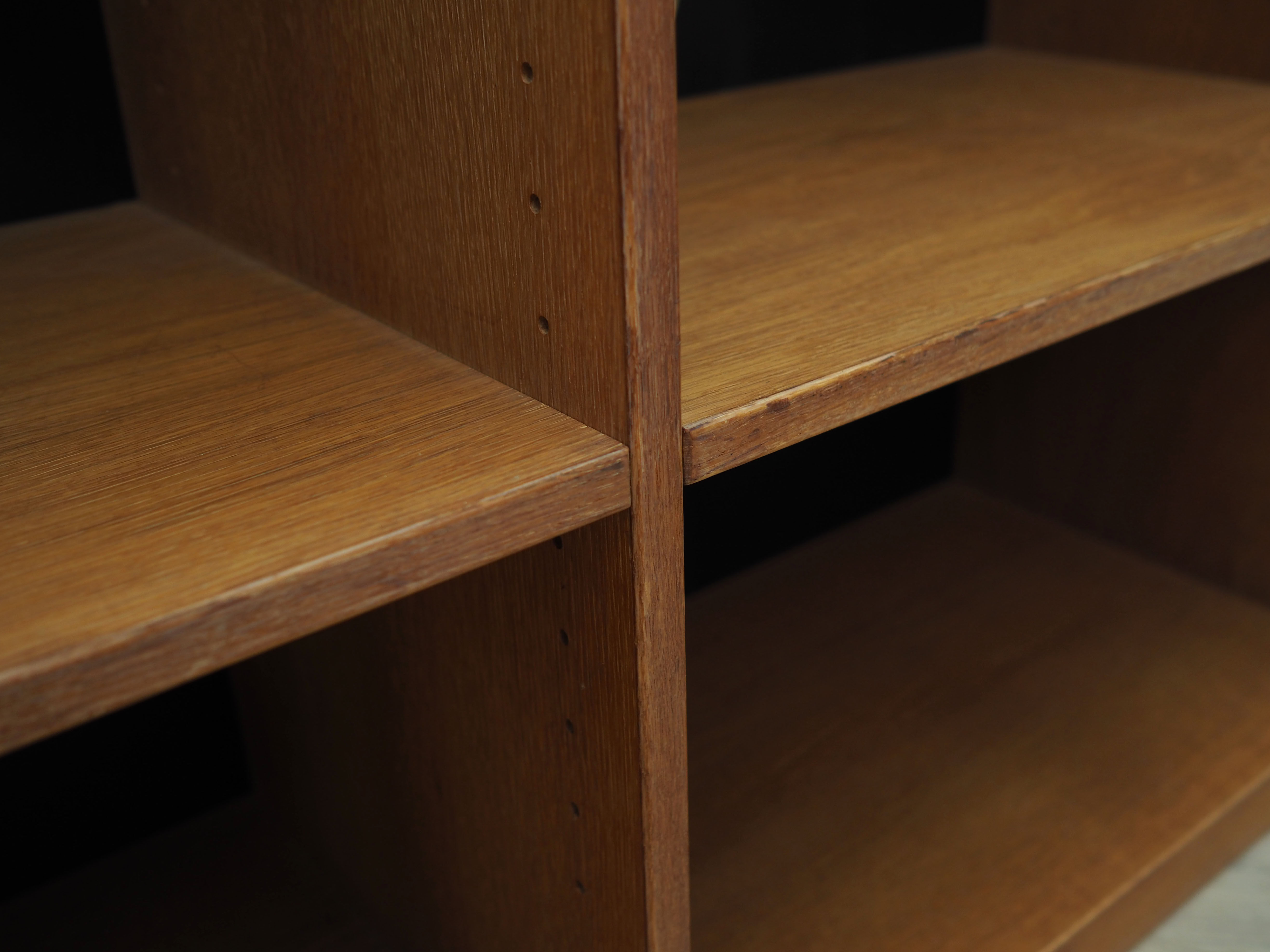 Oak bookcase, Danish design, 1970s, manufactured by ÆJM Møbler