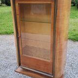 Art deco showcase in walnut and brass from the 30s