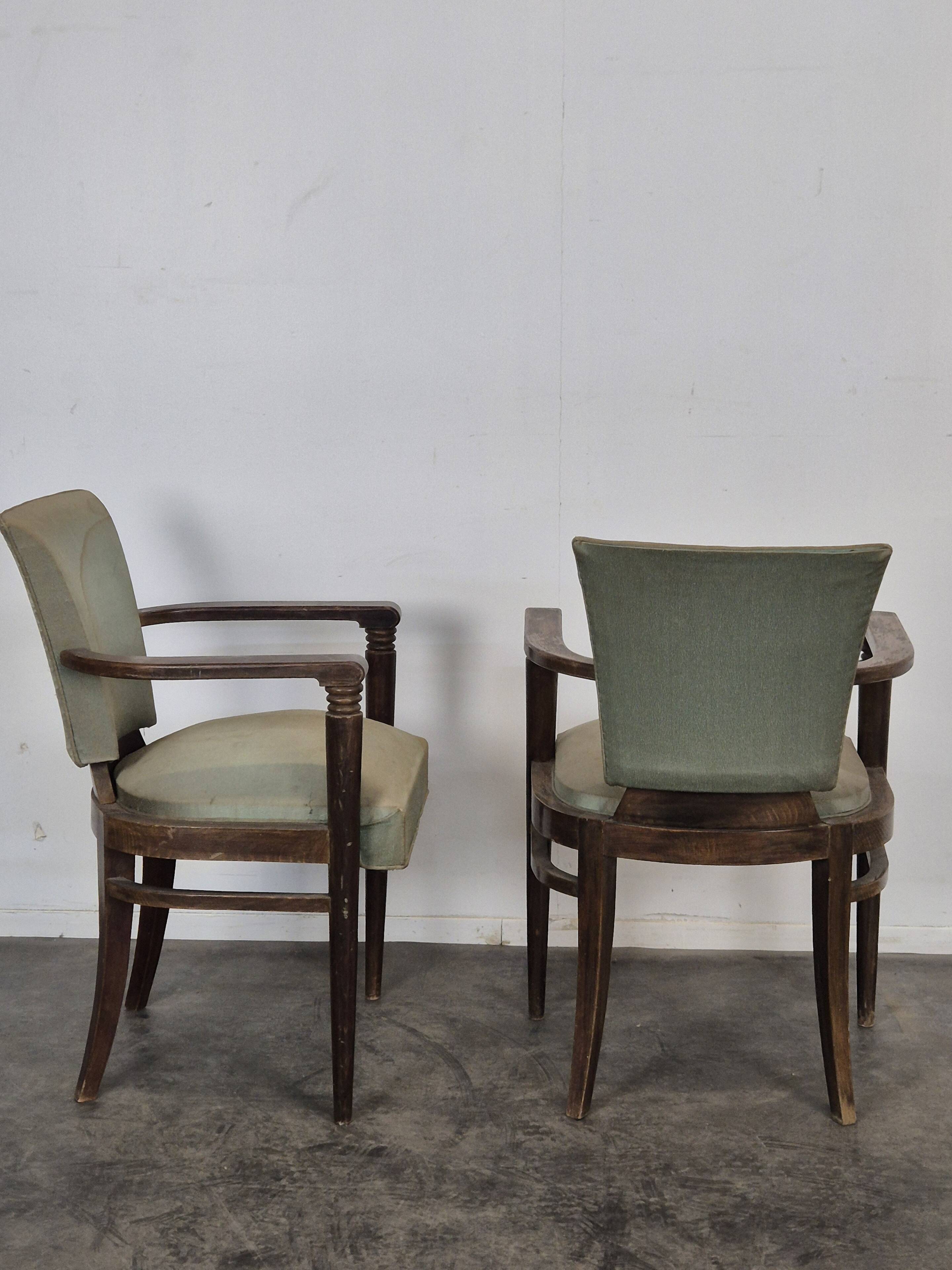 Paire de fauteuils des années 40 dans l'esprit de Pascaud