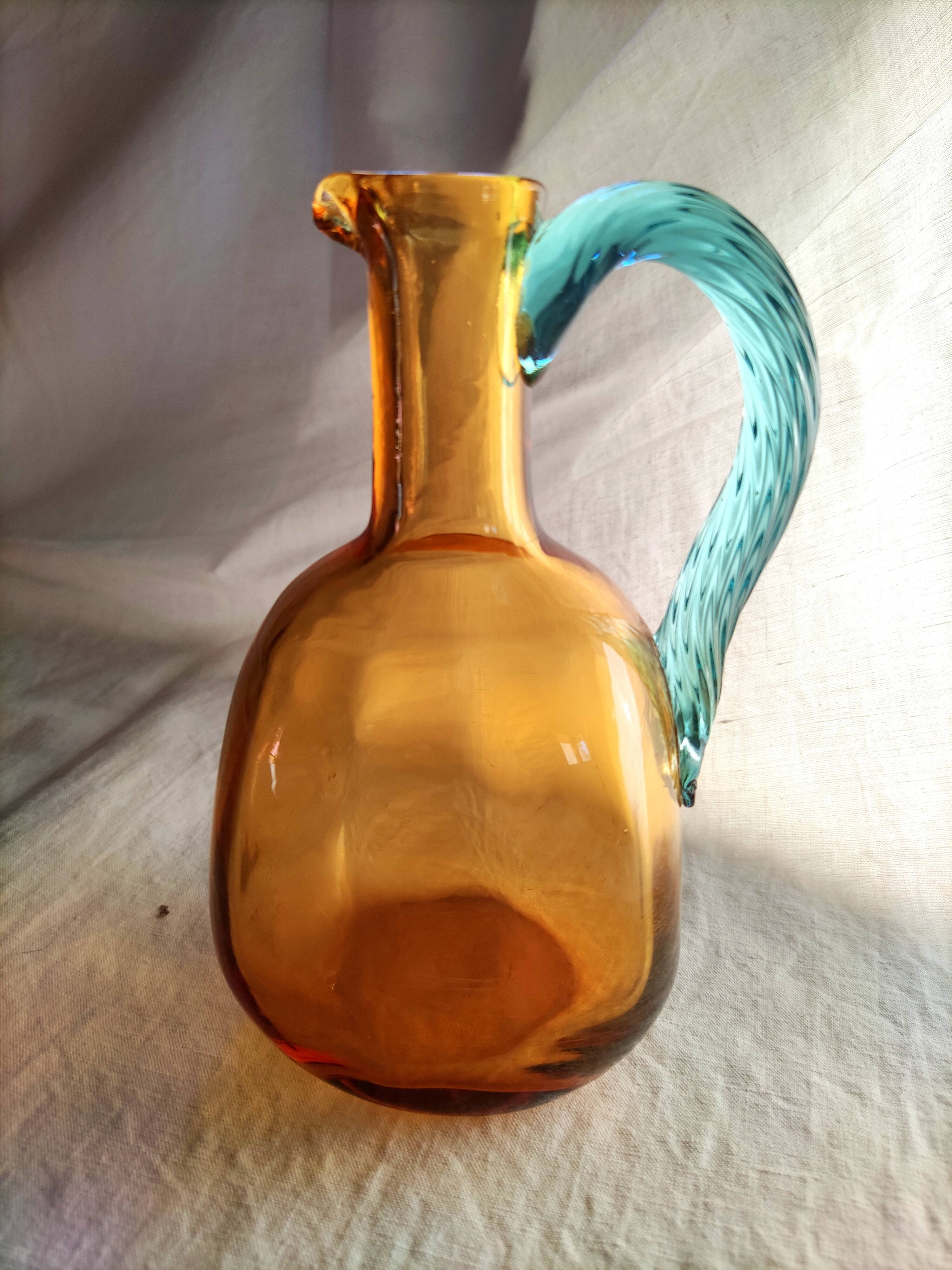 2 antique glass pitchers Georges Sand