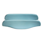 Set of 2 blue porcelain shelves, Porcher 1960