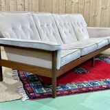 Scandinavian 4-seater sofa from the 70s in teak
