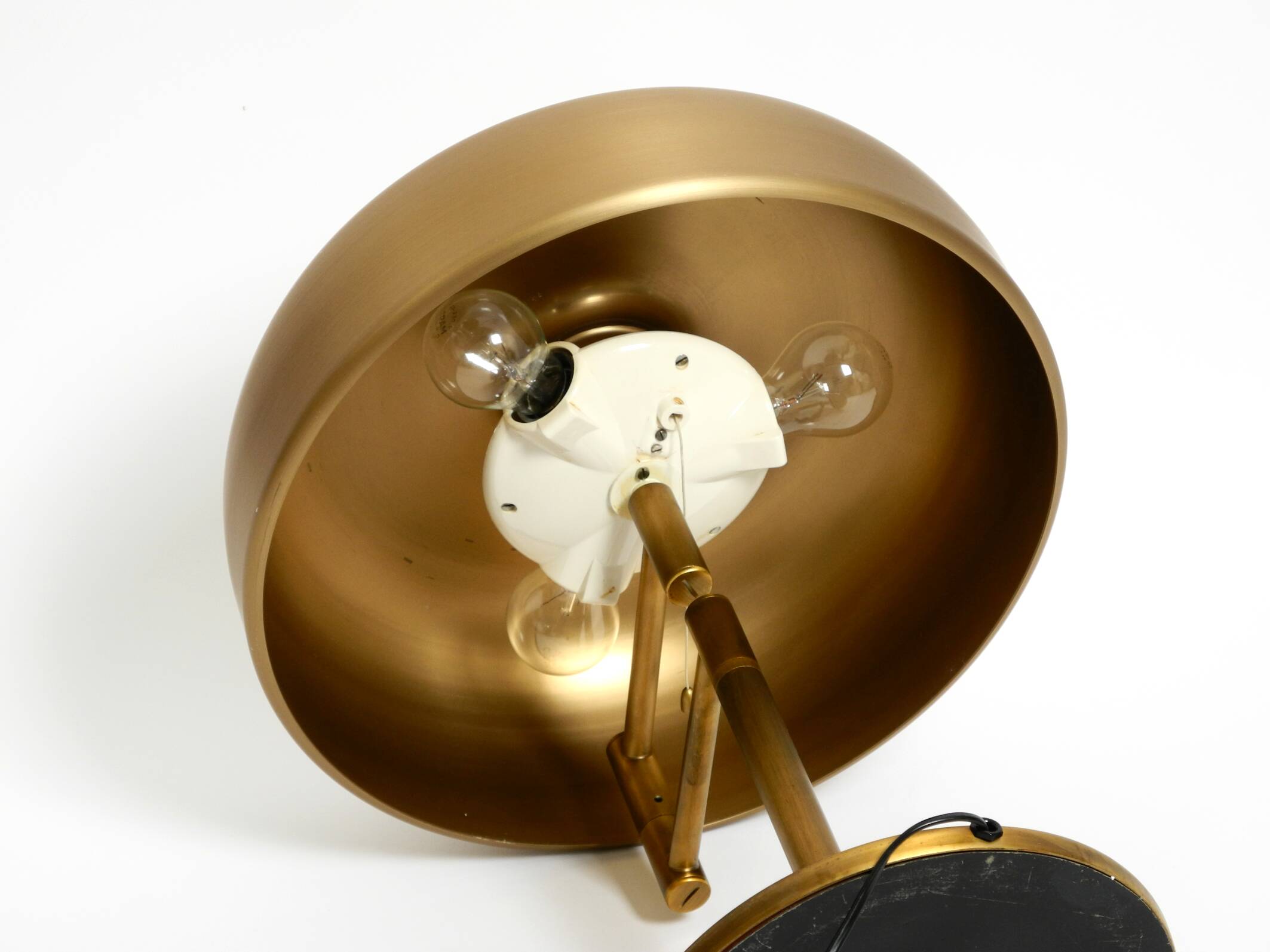 Extraordinary heavy 1960s XXL brass table lamp by Staff with a swivel joint