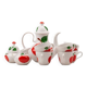 Coffee service in porcelain with red apple Seltmann Weiden