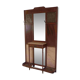 Standing Art Deco wall coat rack with mirrors and marble plates, 1930s