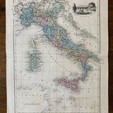 Old map of Italy, late nineteenth