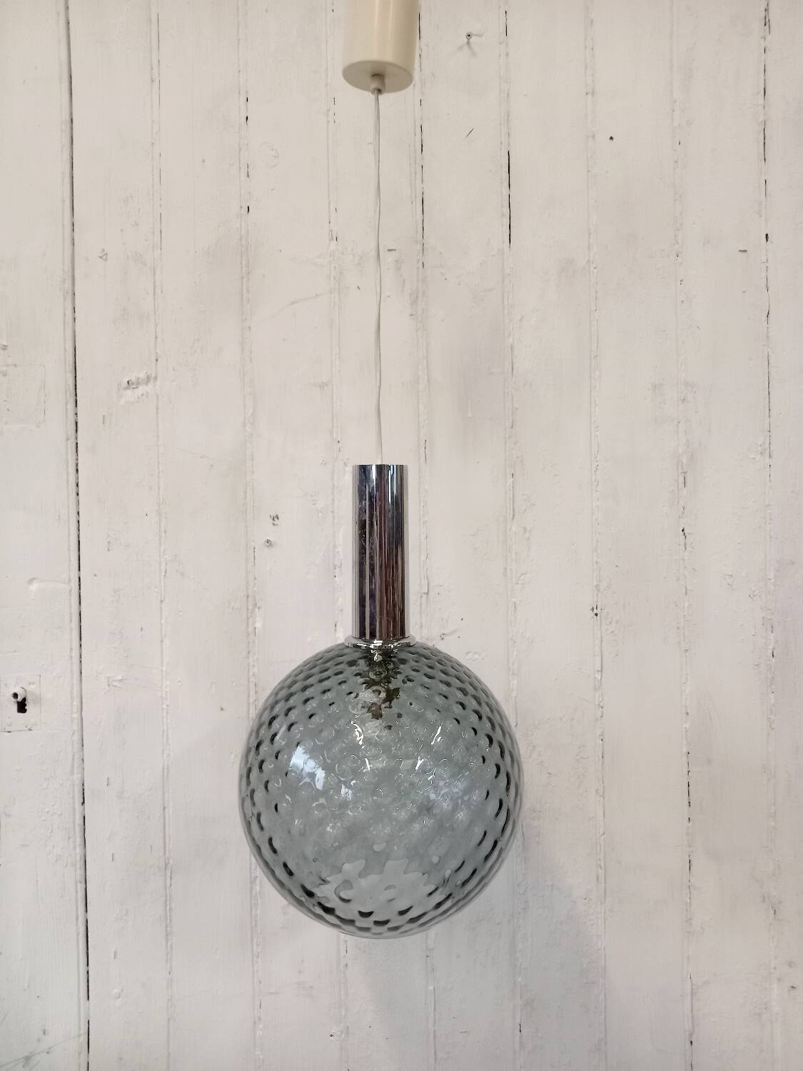 Vintage bubble glass ball pendant light