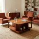 Square coffee table Arflex, vintage design by Marco Zanuso, 1960s.