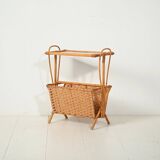 Scandinavian Woven Bamboo Magazine Rack