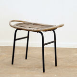 Mid century rattan stool by Alan Fuchs for Uluv 1960´s Czechoslovakia