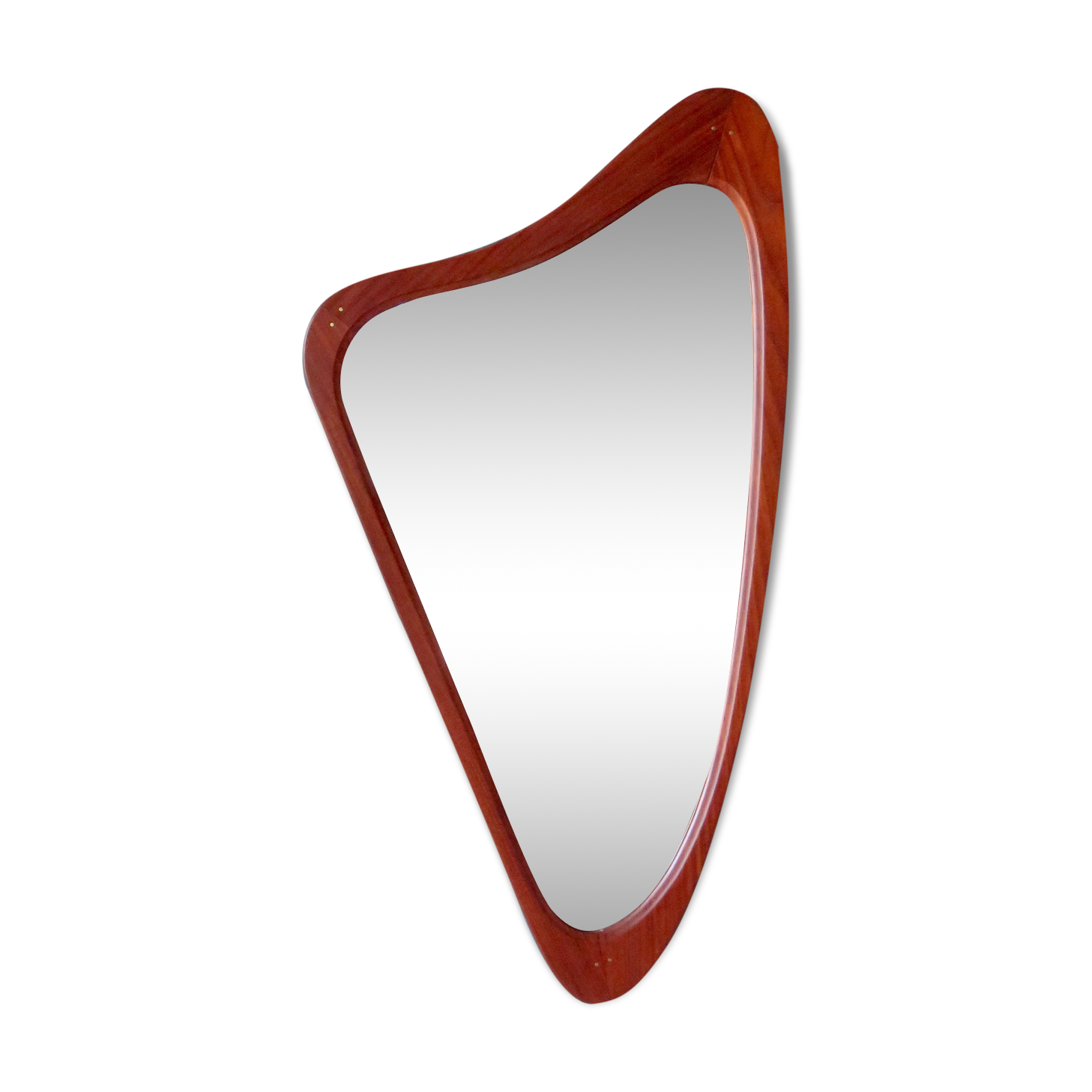 Triangular mirror in teck Denmark 1960 - 41x79cm