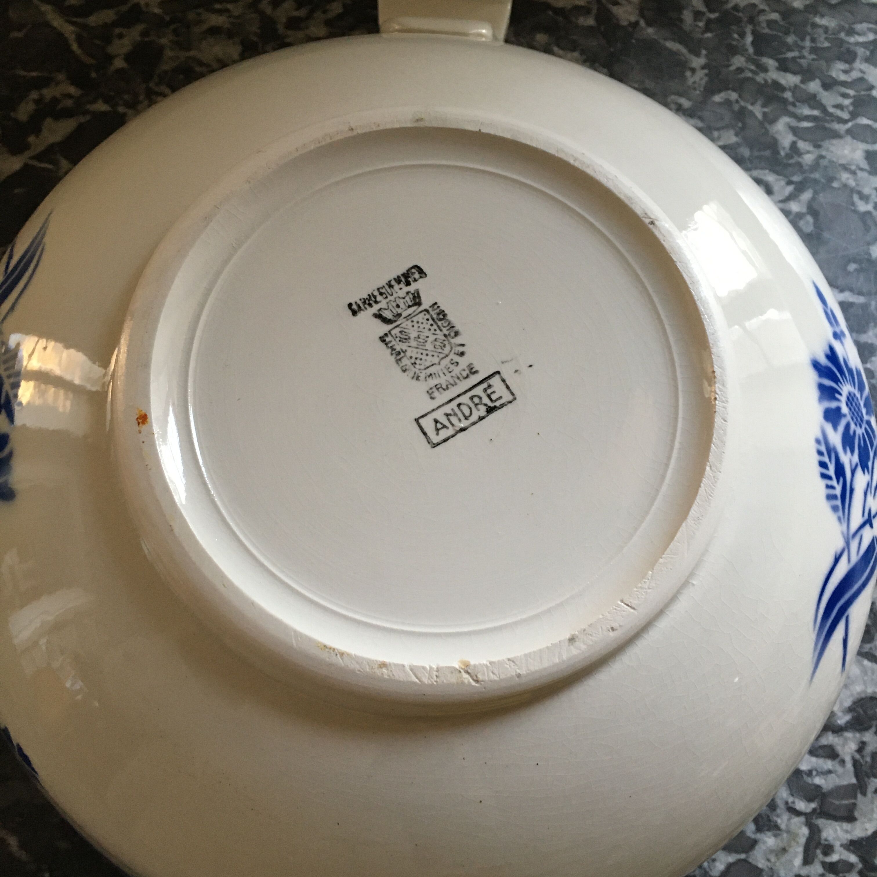 Soupière Sarreguemines Digoin model André