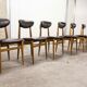 6 Teak chairs with oval back