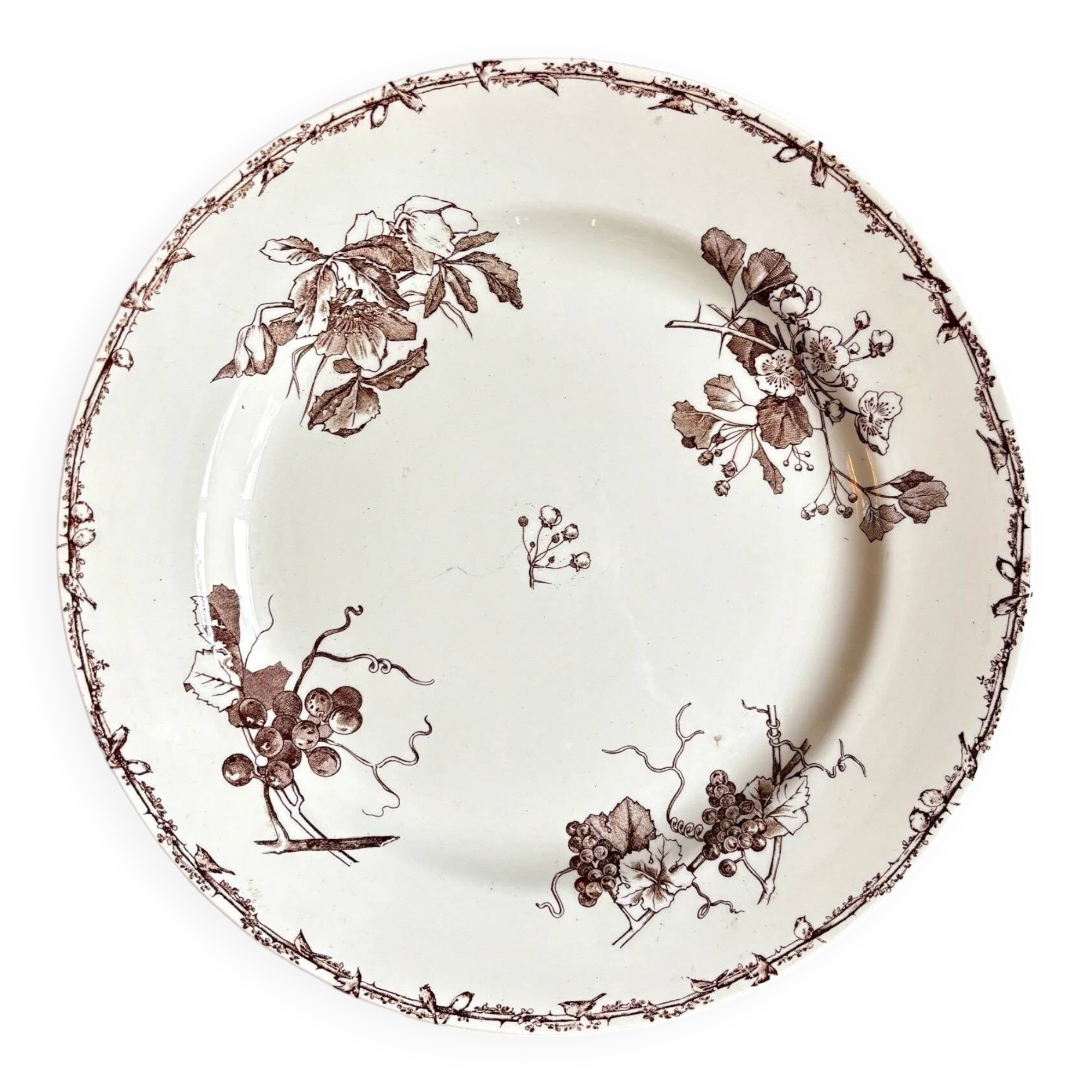 HB & Cie round brown ironstone dish