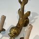 Pair of bronze wall sconces with dolphins by Maison Jansen