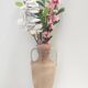Vase amphore en verre Scavo rose pêche et blanc, attribué à Seguso, Italie