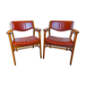 Lot of 2 armchairs W.H Gunlocke 1977