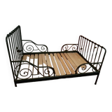 Scalable wrought iron bed with mattress