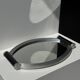 Vintage black two-handled mirror tray 26x38