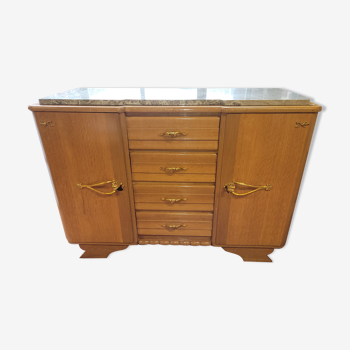 Enfilade buffet vintage années 1960 en chêne