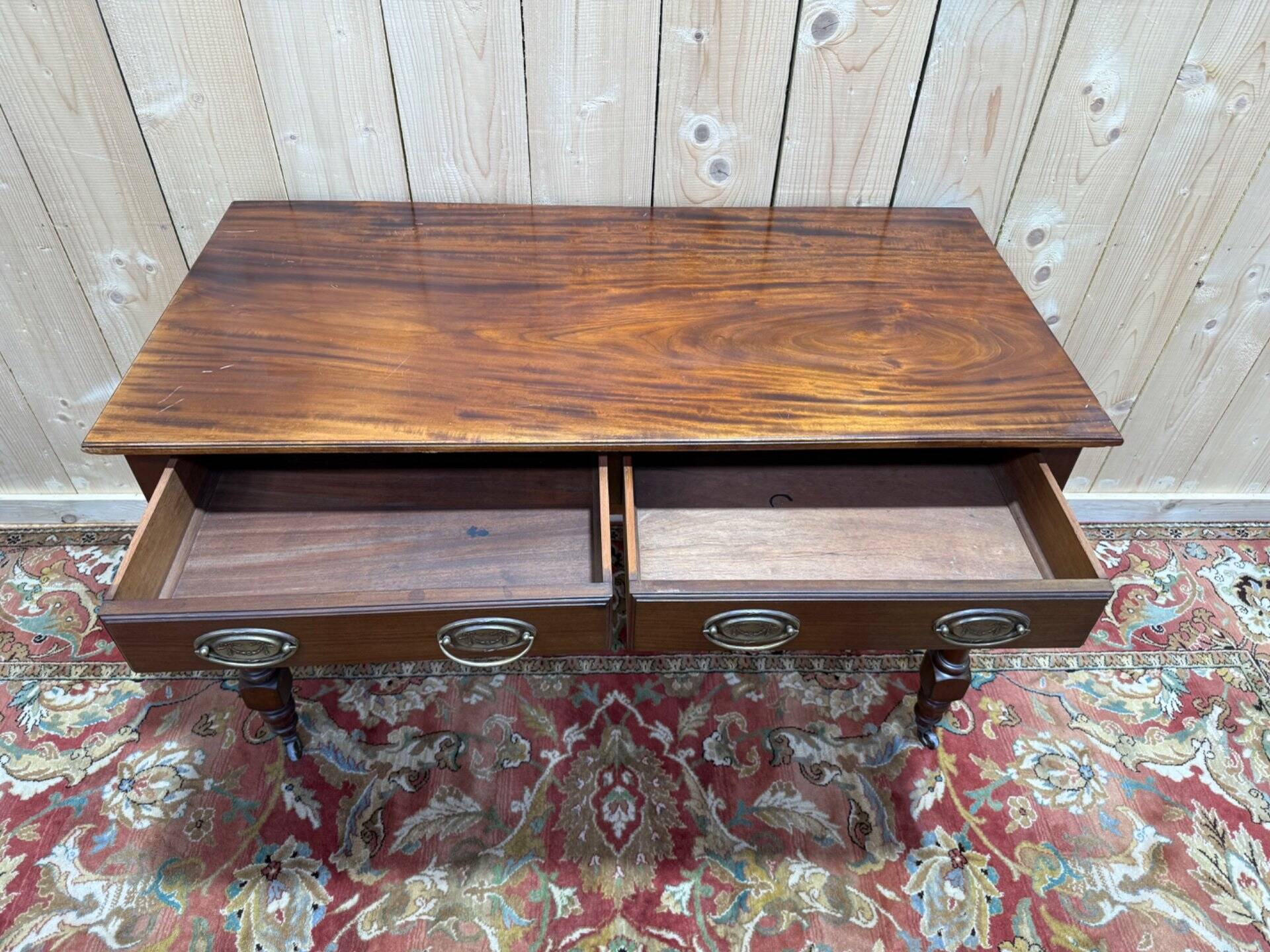 Desk - English mahogany console