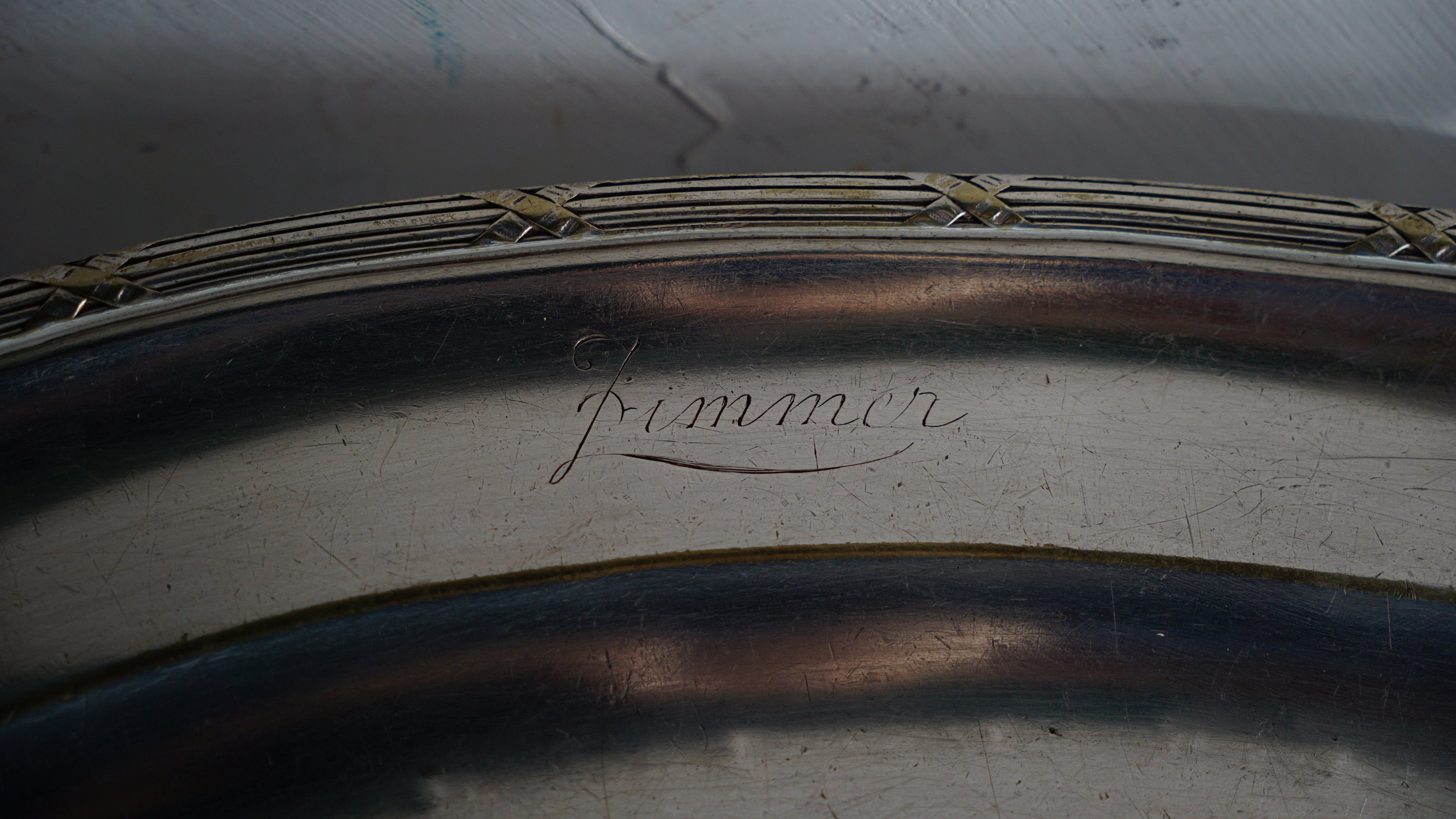 2 silverware serving dishes