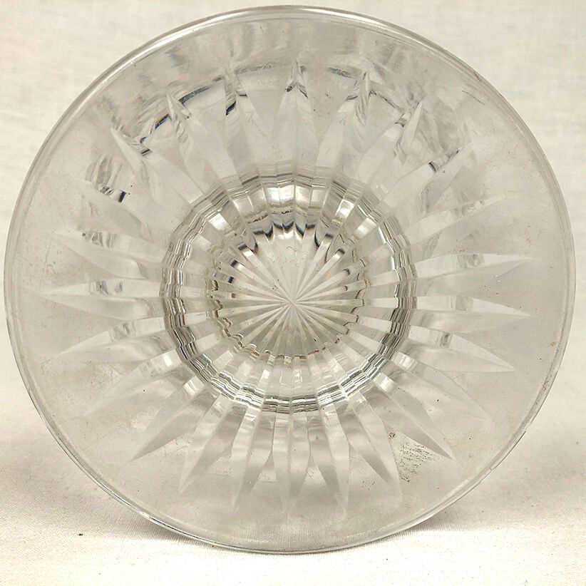 Crystal vase cut on foot