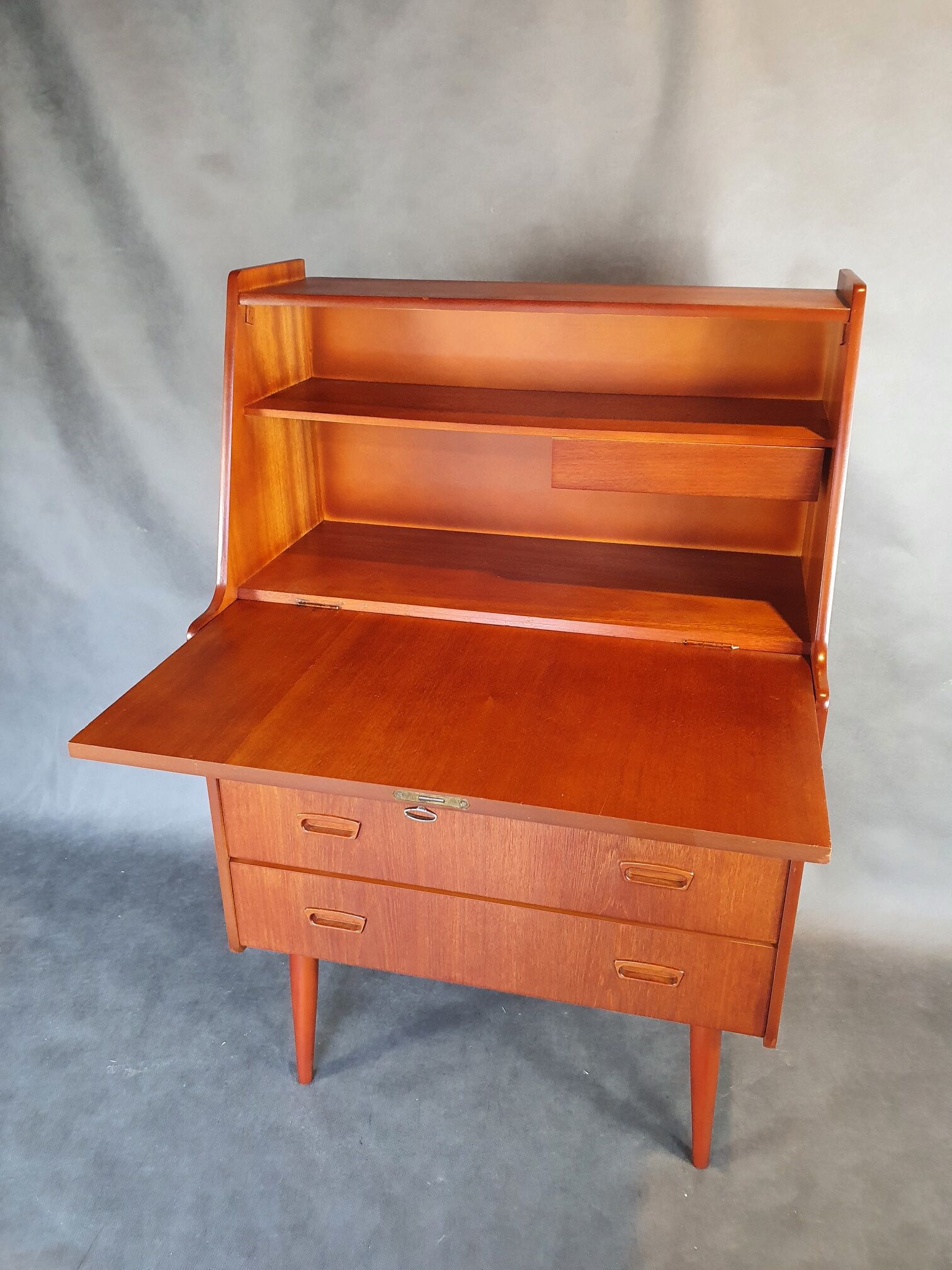 Norwegian vintage teak writing desk, 1960