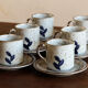 Grand feu stoneware tea service, Japan