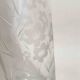 Chiseled crystal pitcher with floral decor 1950s Height 34 cm
