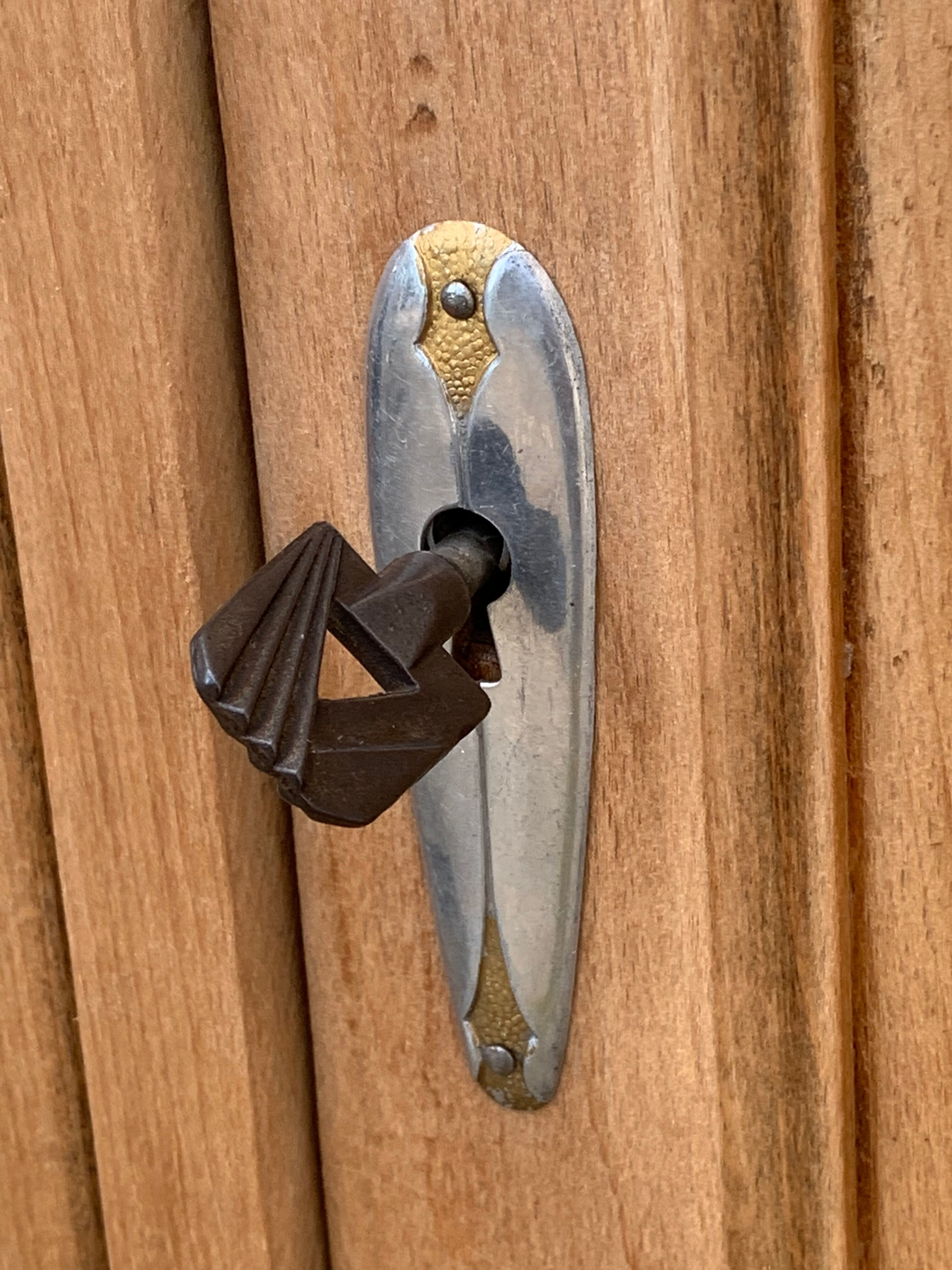 Parisian wardrobe art deco wood brut