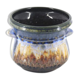 Pot de fleur bleuté