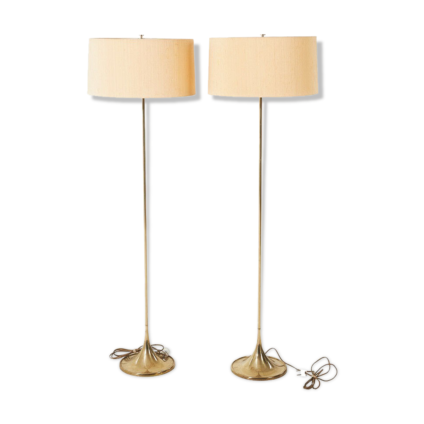 Paire de lampadaires 'G-024' produits par Bergboms, Suède, années 1960.