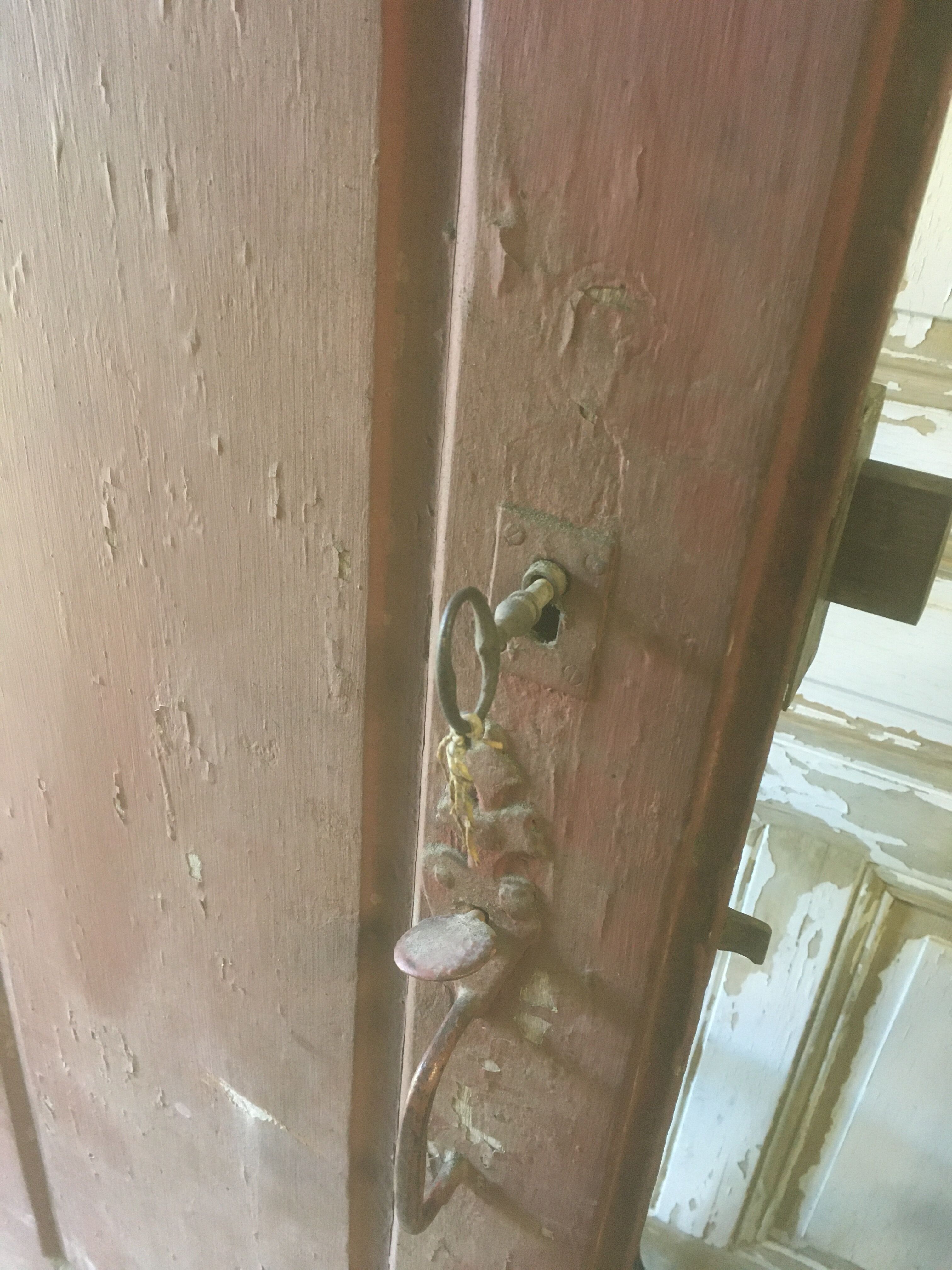 Entrance door in old oak