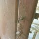 Entrance door in old oak