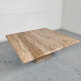 Vintage Italian travertine coffee table, 70s