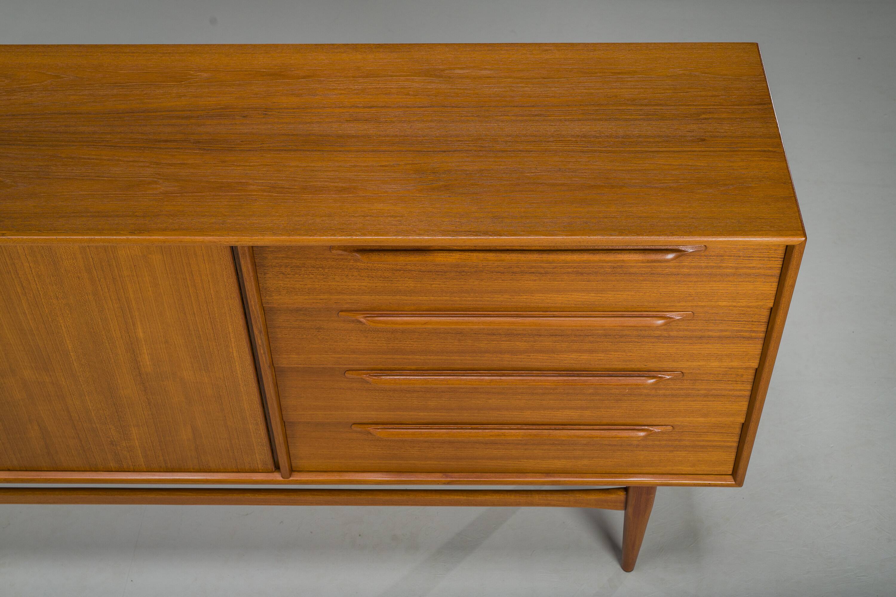 Mid-Century Type 214 Sideboard in Teak by Heinrich Riestenpatt for RT Möbel