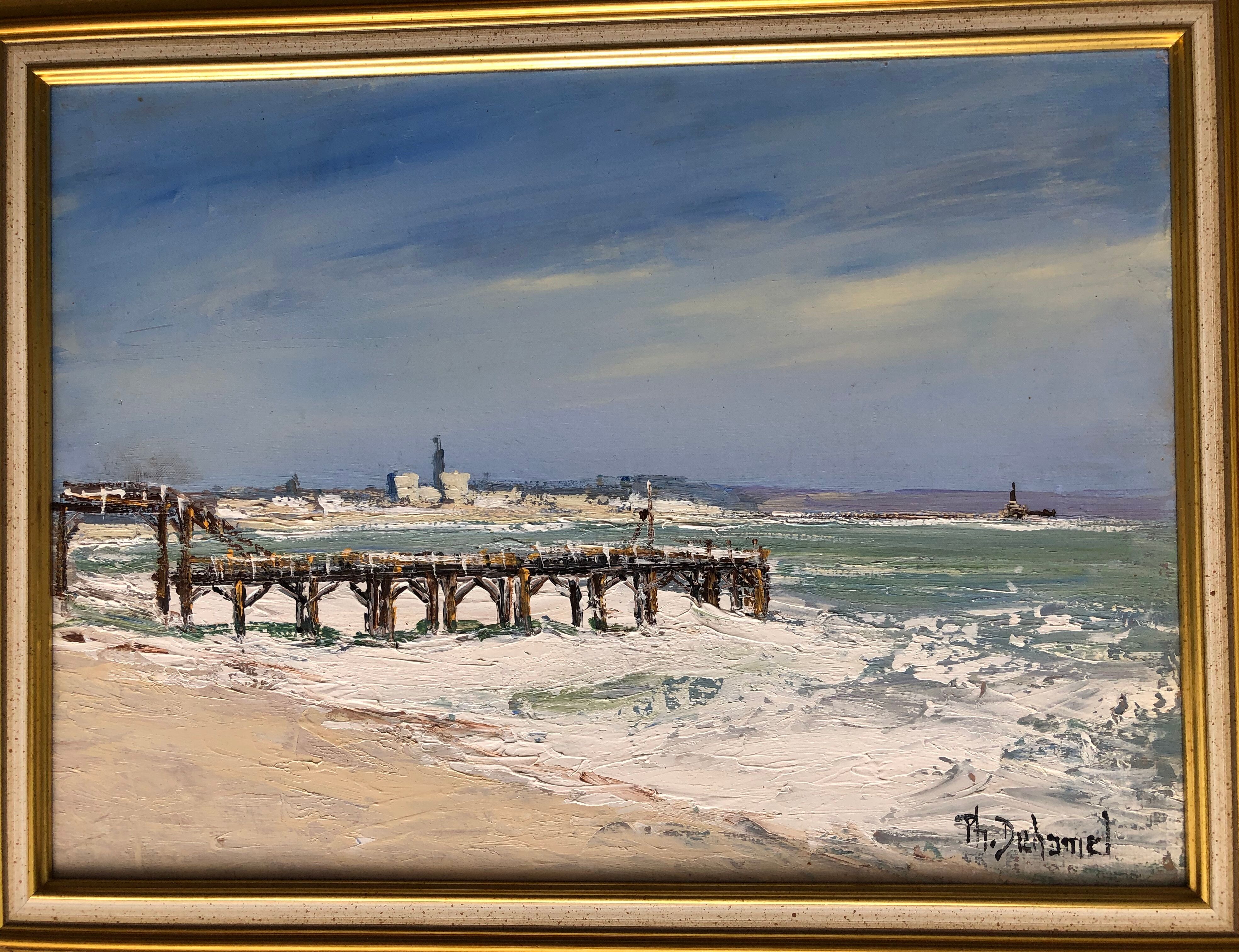 Table: Oil on canvas Escapade at Saint Adresse